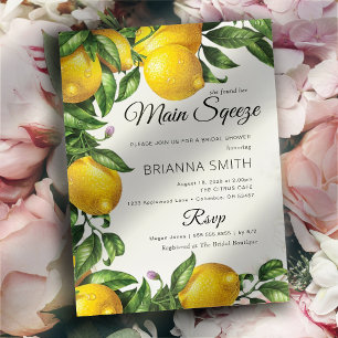 Lemon Squeeze Elegant Inbjudningskort för möhippan