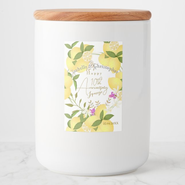 Lemon Squeeze  Mat Etikett (Framsida)