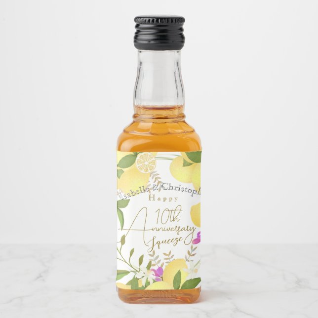 Lemon Squeeze  Spritflaskor Etikett (Framsida)