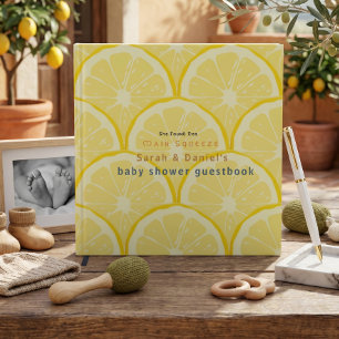 Lemon Squeeze Viral Elegant Klassisk Bebis Shower Gästböcker