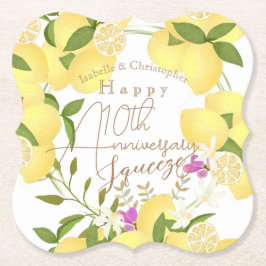 Lemon Squeeze White Underlägg Papper