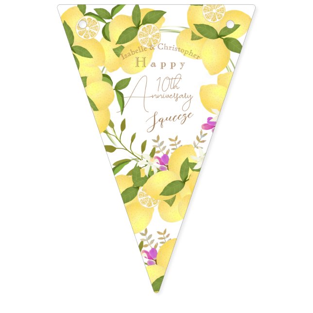 Lemon Squeeze White Vimplar (Första flaggan)