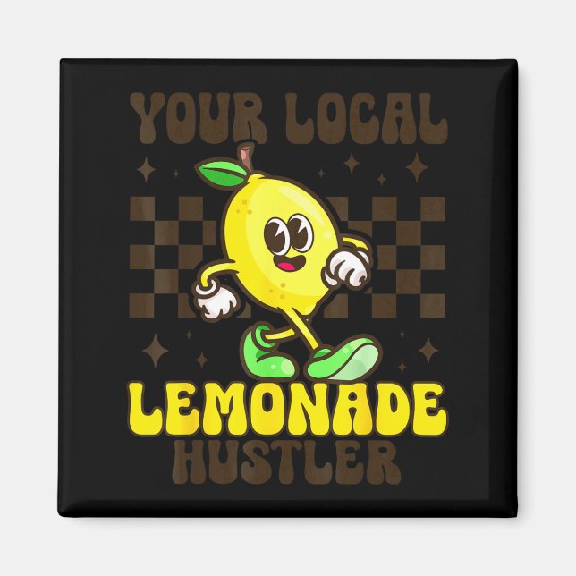Lemon Stand Rolig Lemonad Entreprenör för Pojkar Magnet (Framsidan)