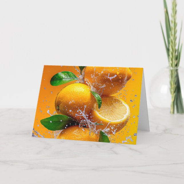 Lemon Stänk Anteckningskort (Framsida)