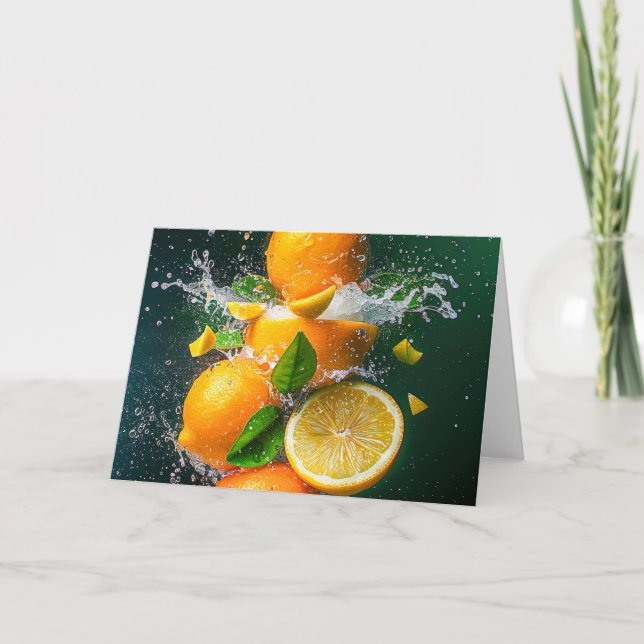 Lemon Stänk Anteckningskort (Framsida)
