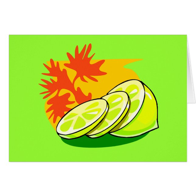 Lemon Stänk Hälsningskort (Framsidan Horizontal)