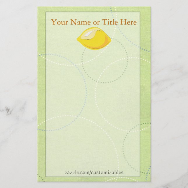Lemon Stationery Brevpapper (Framsida)