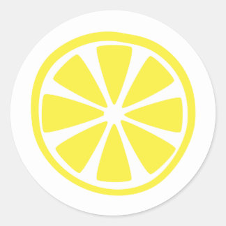 Lemon Sticker Runt Klistermärke