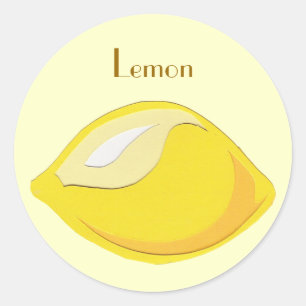 Lemon Stickers Runt Klistermärke