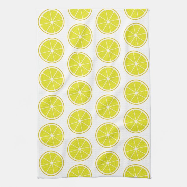 Lemon Stilized Fruit Slices Kökshandduk (Vertikal)