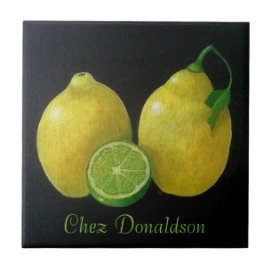 Lemon still Life Kakelplatta