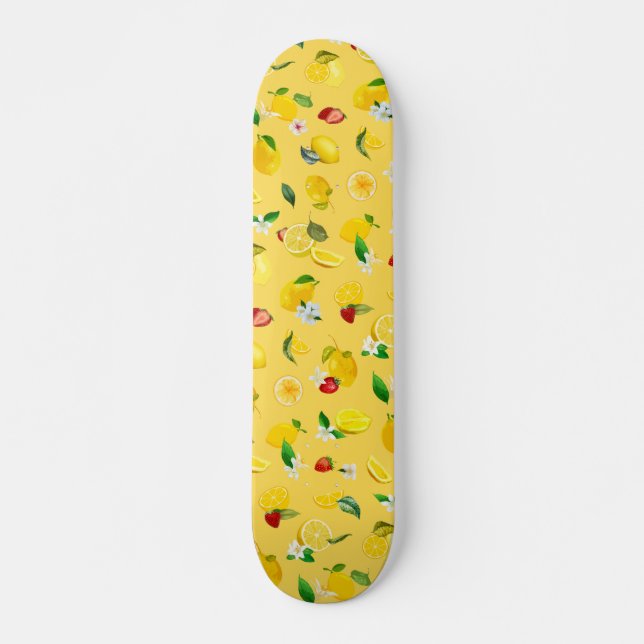 Lemon & Strawberry 3 Mini Skateboard Bräda 18,5 Cm (Framsida)