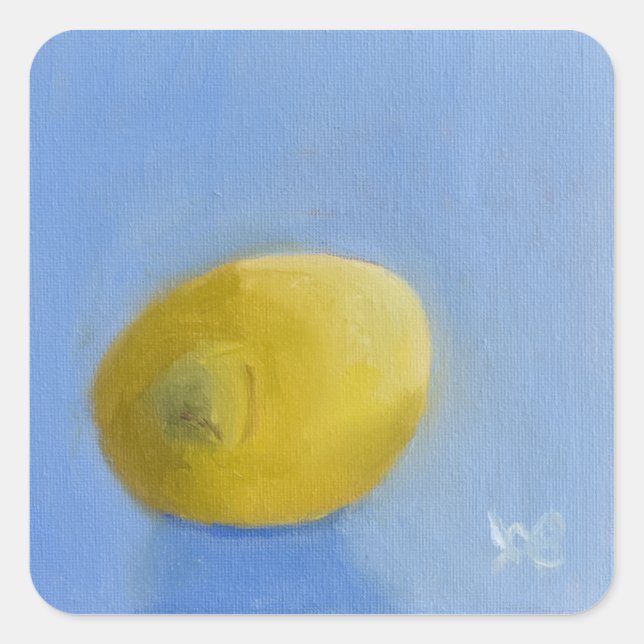 Lemon Study Fyrkantigt Klistermärke (Framsida)