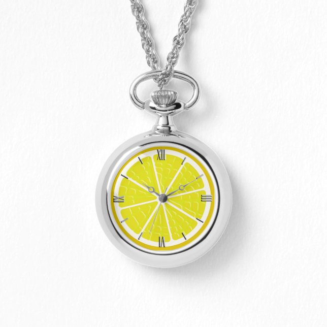 Lemon Stylized Fruit Slice Armbandsur (Framsida)