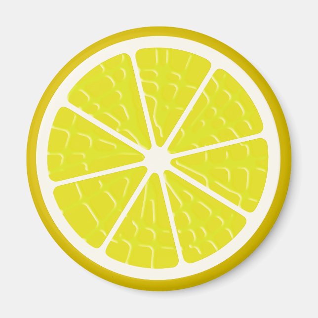 Lemon Stylized Fruit Slice Magnet (Framsidan)