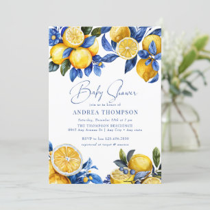 Lemon Summer Baby Shower Inbjudningar