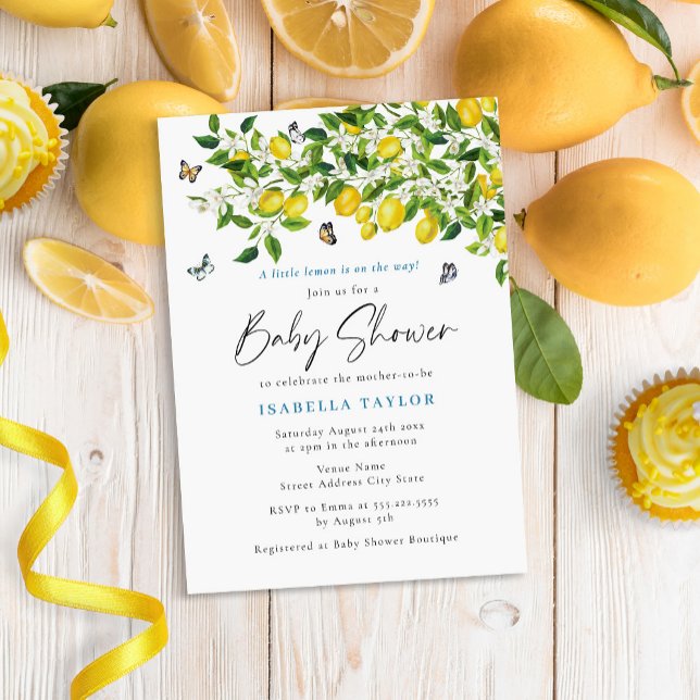 Lemon Summer Baby Shower Inbjudningar (Skapare uppladdad)