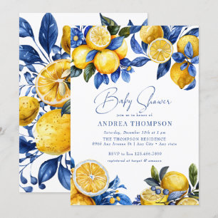 Lemon Summer Baby Shower Inbjudningar