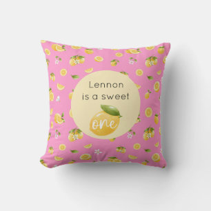 Lemon Sweet One 1st Birthday Kudde