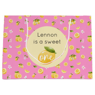 Lemon Sweet One 1st Birthday Large Gift-blogg