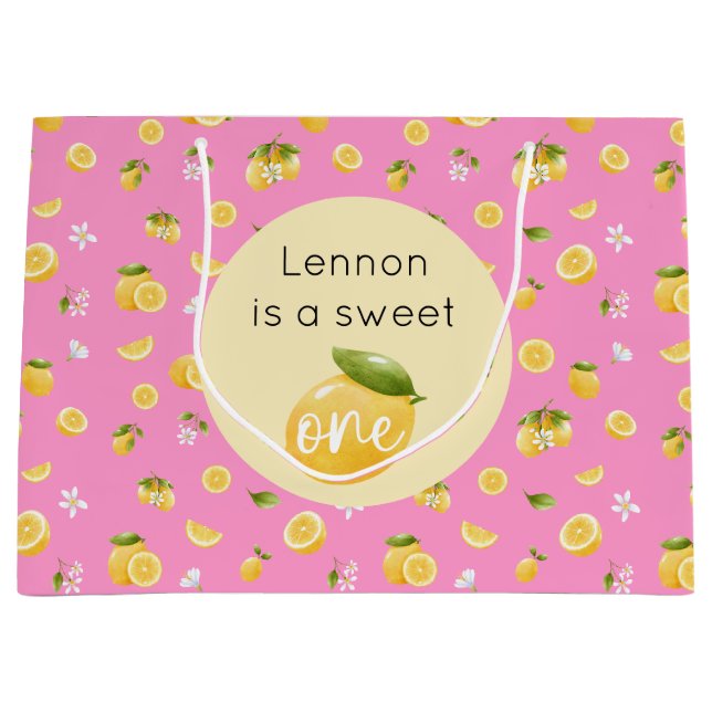 Lemon Sweet One 1st Birthday Large Gift-blogg (Framsidan)
