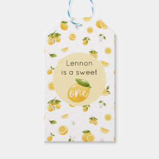 Lemon Sweet One 1st Birthday Presentetikett