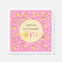 Lemon Sweet One Födelsedagsfest Pappersservett