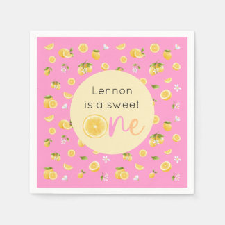 Lemon Sweet One Födelsedagsfest Pappersservett