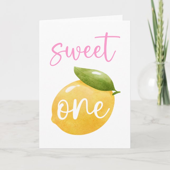 Lemon Sweet One Grattis på födelsedagen Card Kort (Framsida)