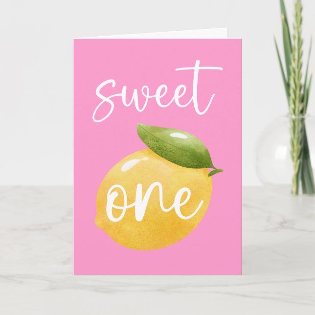 Lemon Sweet One Grattis på födelsedagen Card Kort (Framsida)
