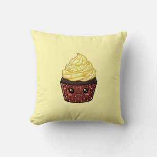 Lemon Swirl Icing Cupcake Kawaii Kuddyn Sittkudde Kudde