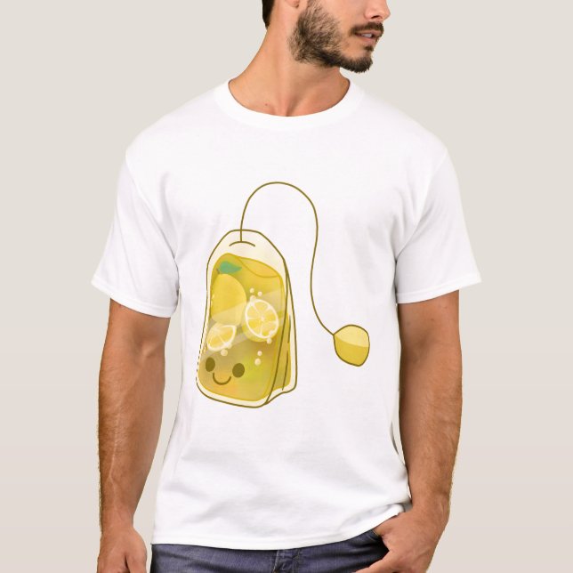 Lemon Tea Bag T Shirt (Framsida)