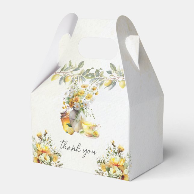 Lemon Tea Party Vintage Tack tack Presentaskar (Framsidan Sidan)