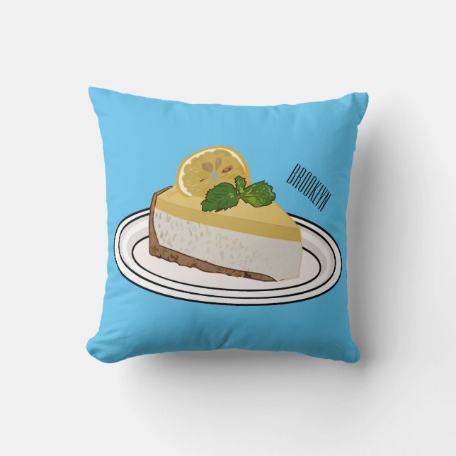 Lemon-tecknad för ostekakning kudde (Framsida)