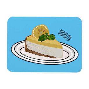 Lemon-tecknad för ostekakning magnet