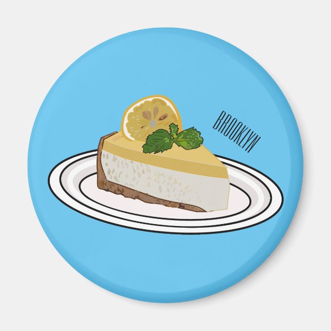 Lemon-tecknad för ostekakning magnet (Framsidan)
