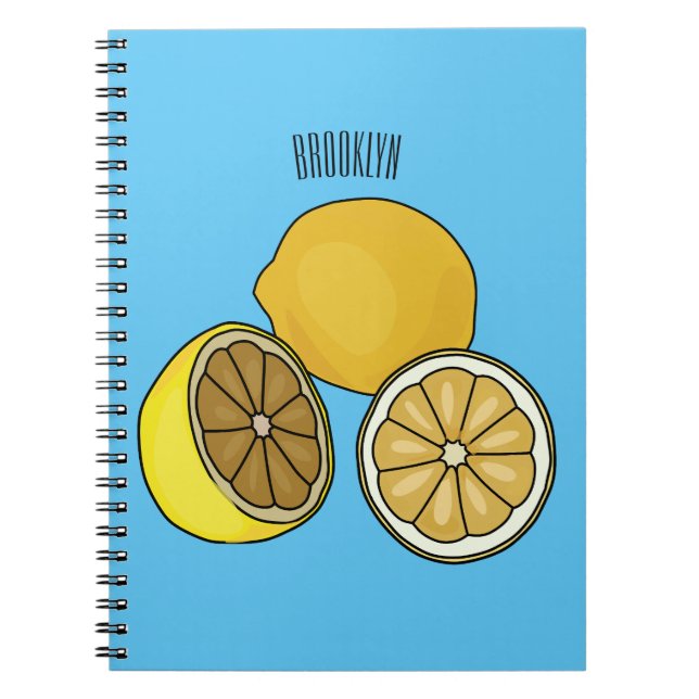 Lemon tecknad illustration anteckningsbok (Framsidan)