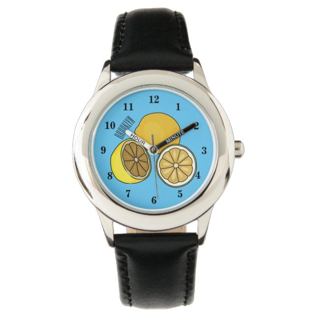 Lemon tecknad illustration armbandsur (Framsida)