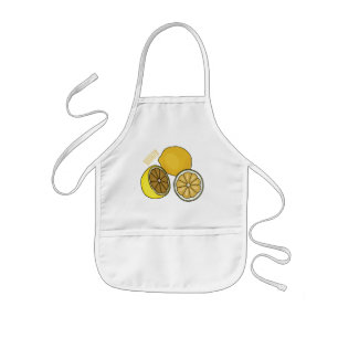 Lemon tecknad illustration barnförkläde