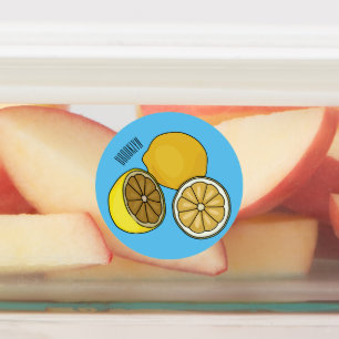 Lemon tecknad illustration klistermärke