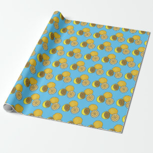Lemon tecknad illustration presentpapper