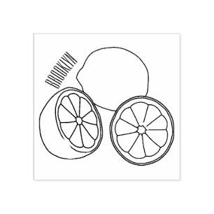 Lemon tecknad illustration stämpel