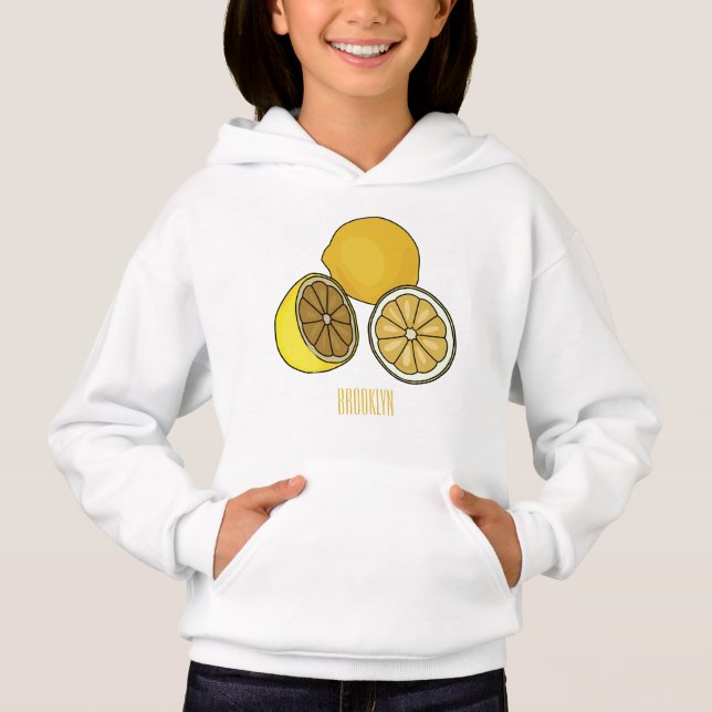 Lemon tecknad illustration t shirt (Framsida)