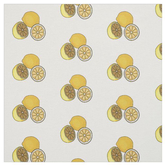 Lemon tecknad illustration tyg (Provkarta)