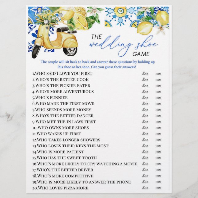 Lemon-tema, Möhippa - spel Reklamblad (Framsidan)