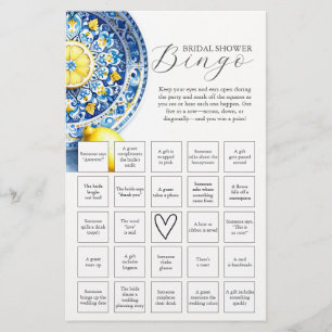 Lemon Theme Möhippa Bingo Flygblad