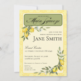 Lemon Themed Bridal Shower Invitation Inbjudningar