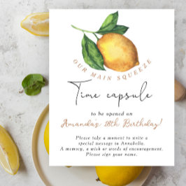 Lemon Time Capsule 1:a födelsedag - könsneutralt Poster