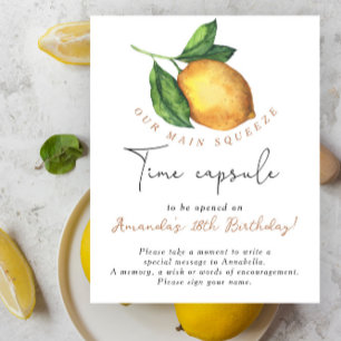 Lemon Time Capsule 1:a födelsedag - könsneutralt Poster