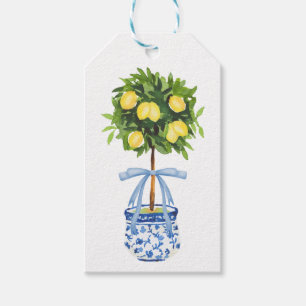 Lemon Topiary, Blue Bow Presentetikett